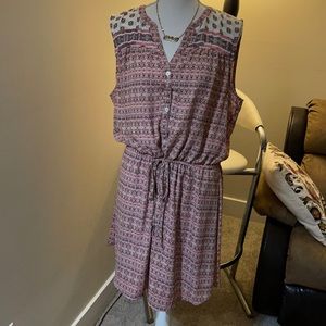 Gap abstract print sleeveless dress